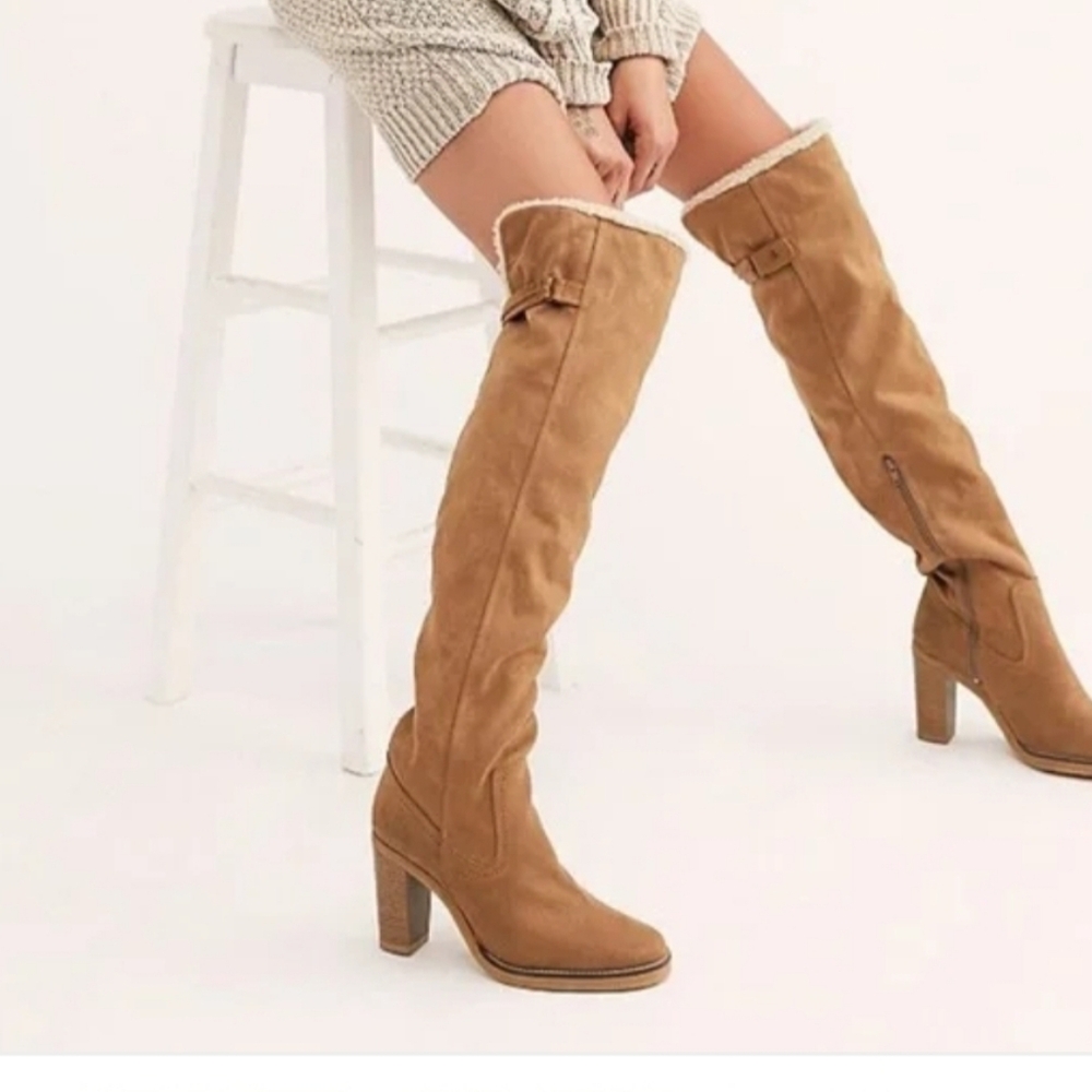 Sugar Tan Over the Knee Boots